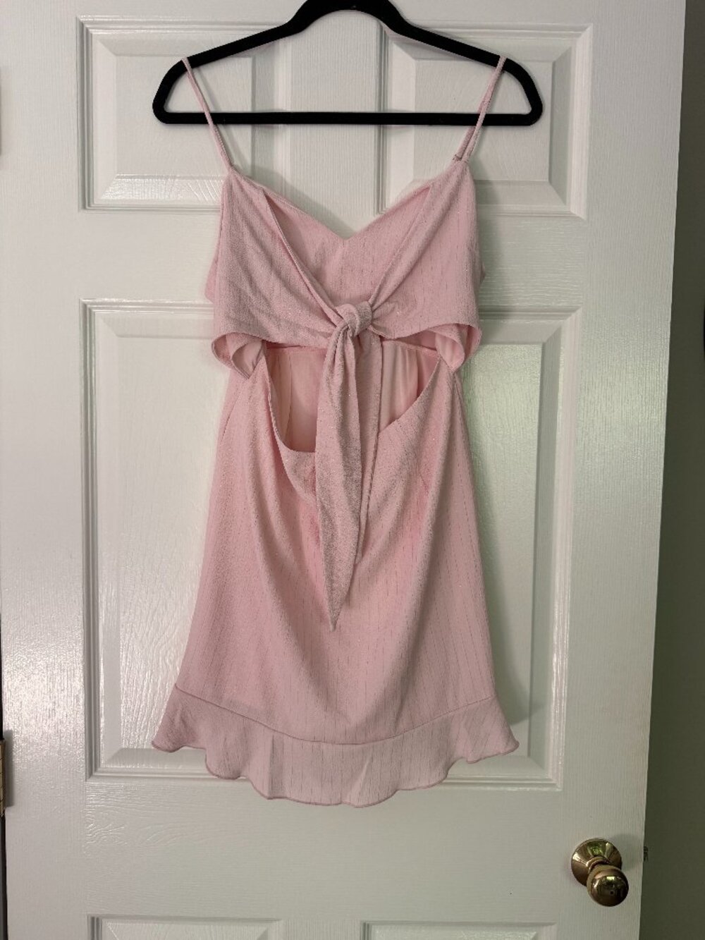 Pink Cutout Chiffon Dress